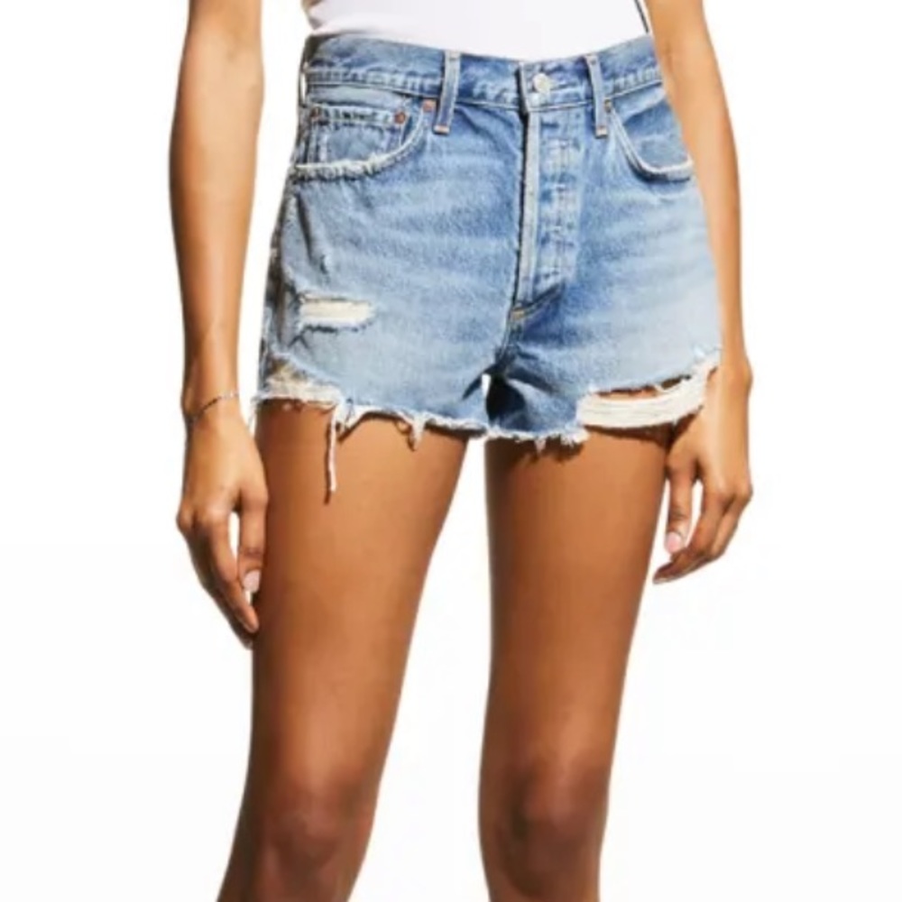 Agolde parker distressed vintage cut off shorts